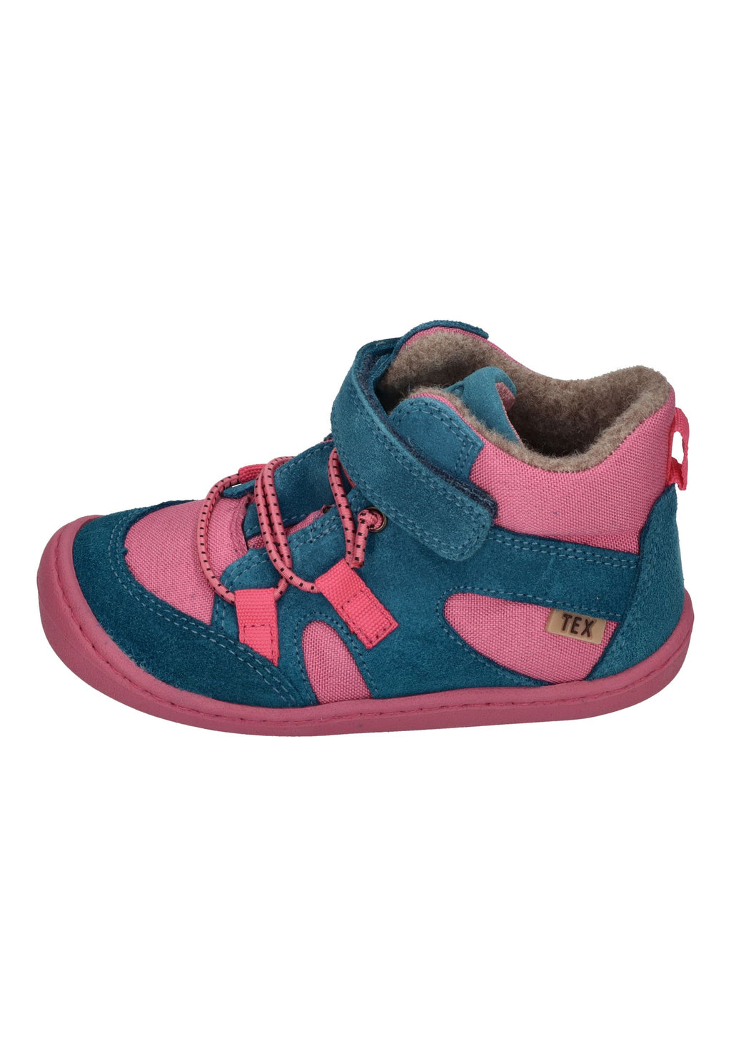 KOEL gefütterte Barefoot Kinderschuhe BEAU WOOL - fuchsia