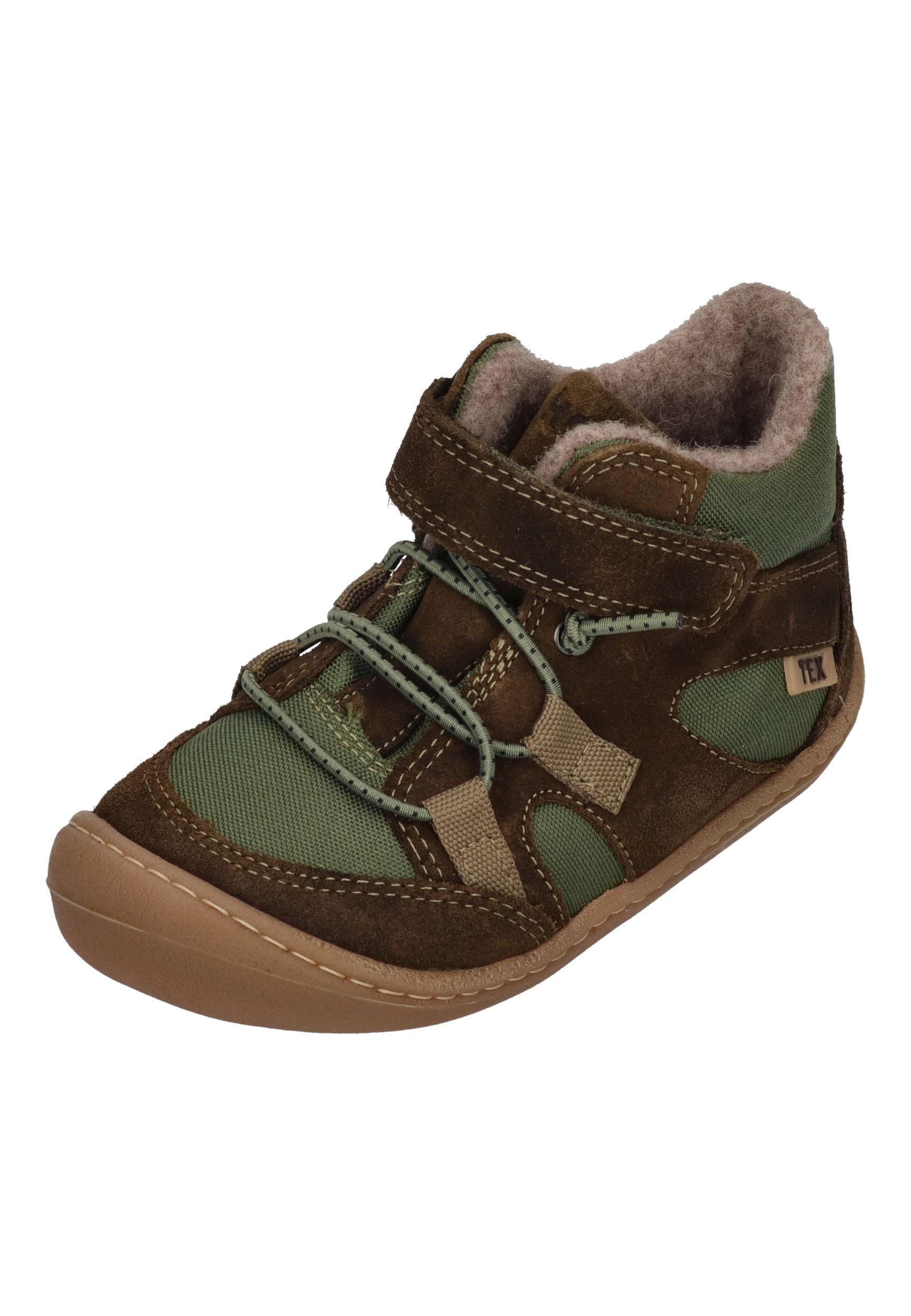 KOEL gefütterte Barefoot Kinderschuhe BEAU WOOL - khaki