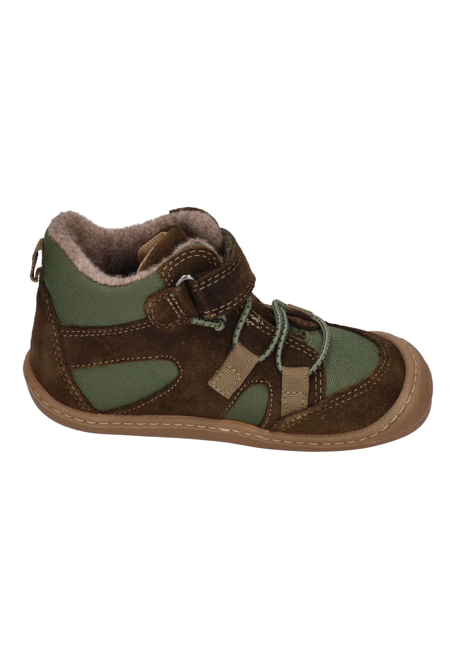 KOEL gefütterte Barefoot Kinderschuhe BEAU WOOL - khaki