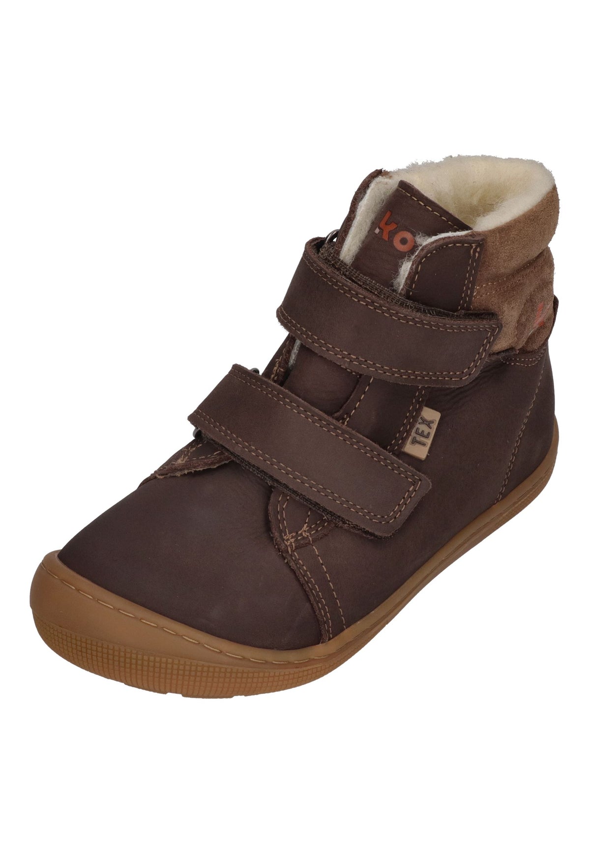KOEL gefütterte Barefoot Kinderstiefel DEAN 3.0 TEX WOOL brown