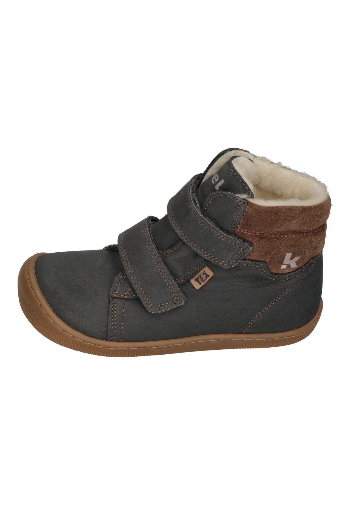 KOEL gefütterte Barefoot Kinderstiefel DEAN 3.0 TEX WOOL dark grey