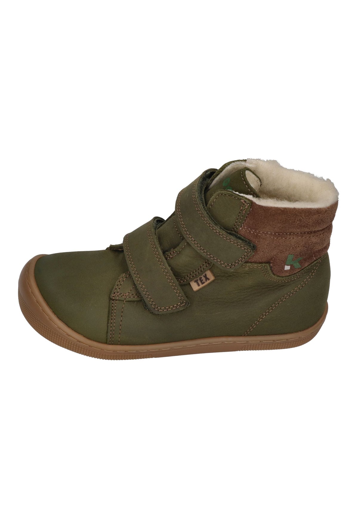 KOEL gefütterte Barefoot Kinderstiefel DEAN 3.0 TEX WOOL khaki