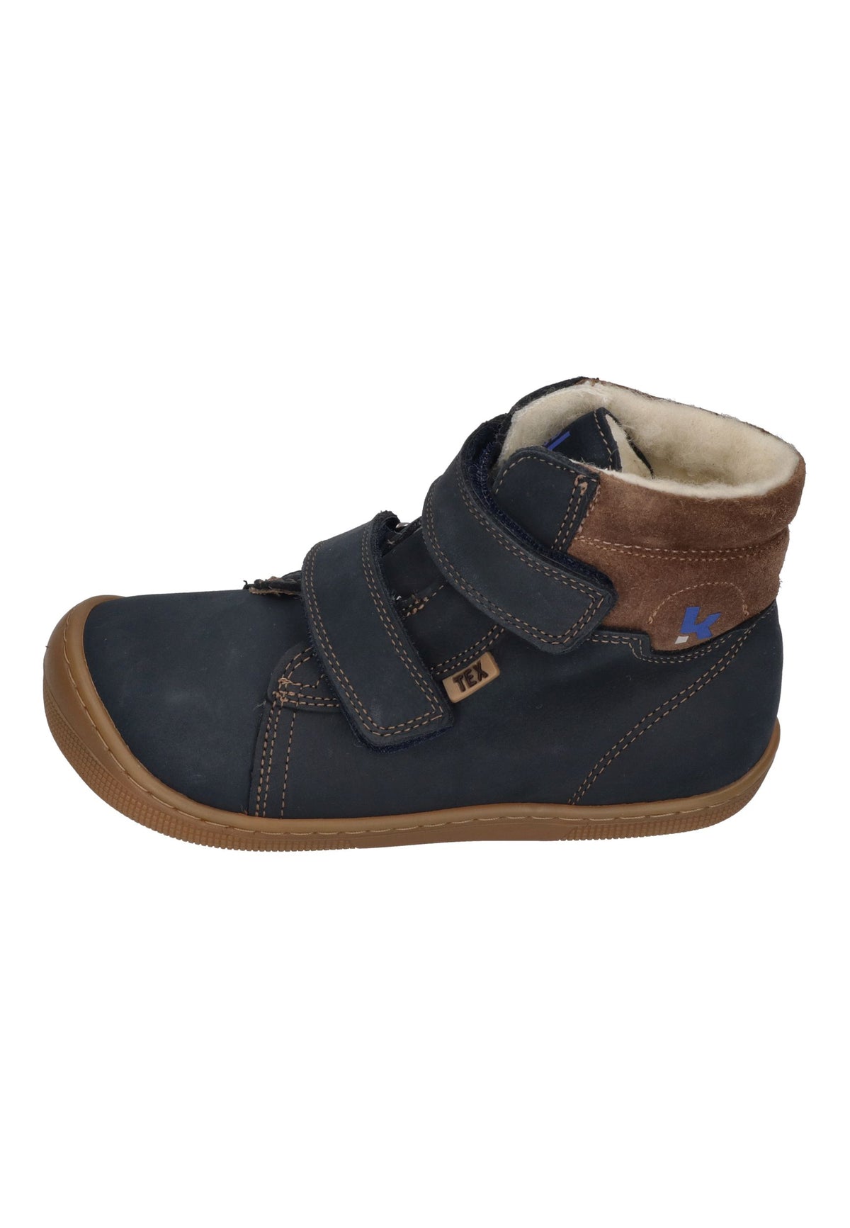 KOEL gefütterte Barefoot Kinderstiefel DEAN 3.0 TEX WOOL navy