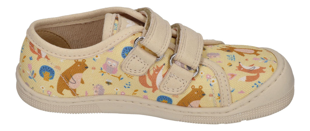 KOEL vegane Barefoot Kinder Sneakers DUD PRINT bear beige