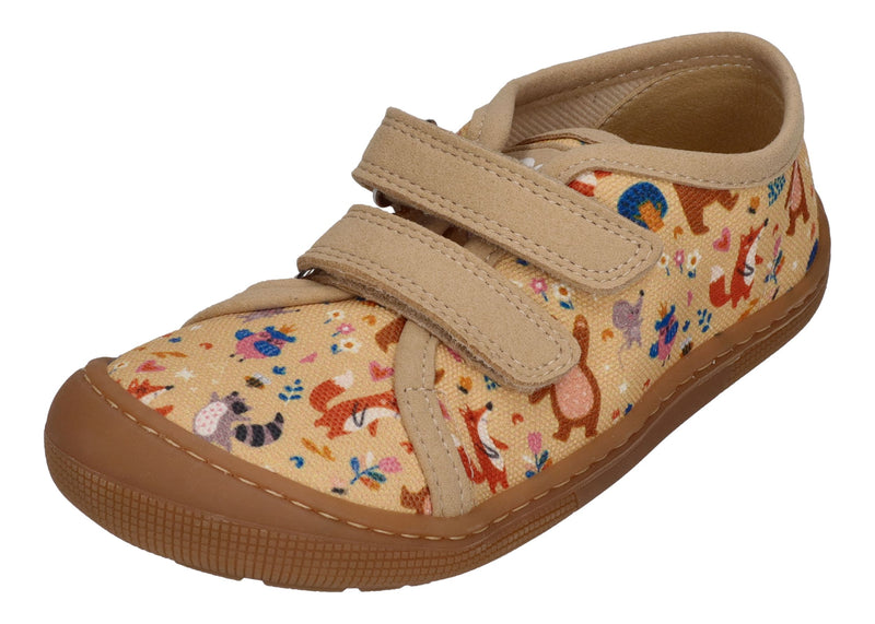 KOEL vegane Barefoot Kinder Sneakers DUD PRINT bear yellow