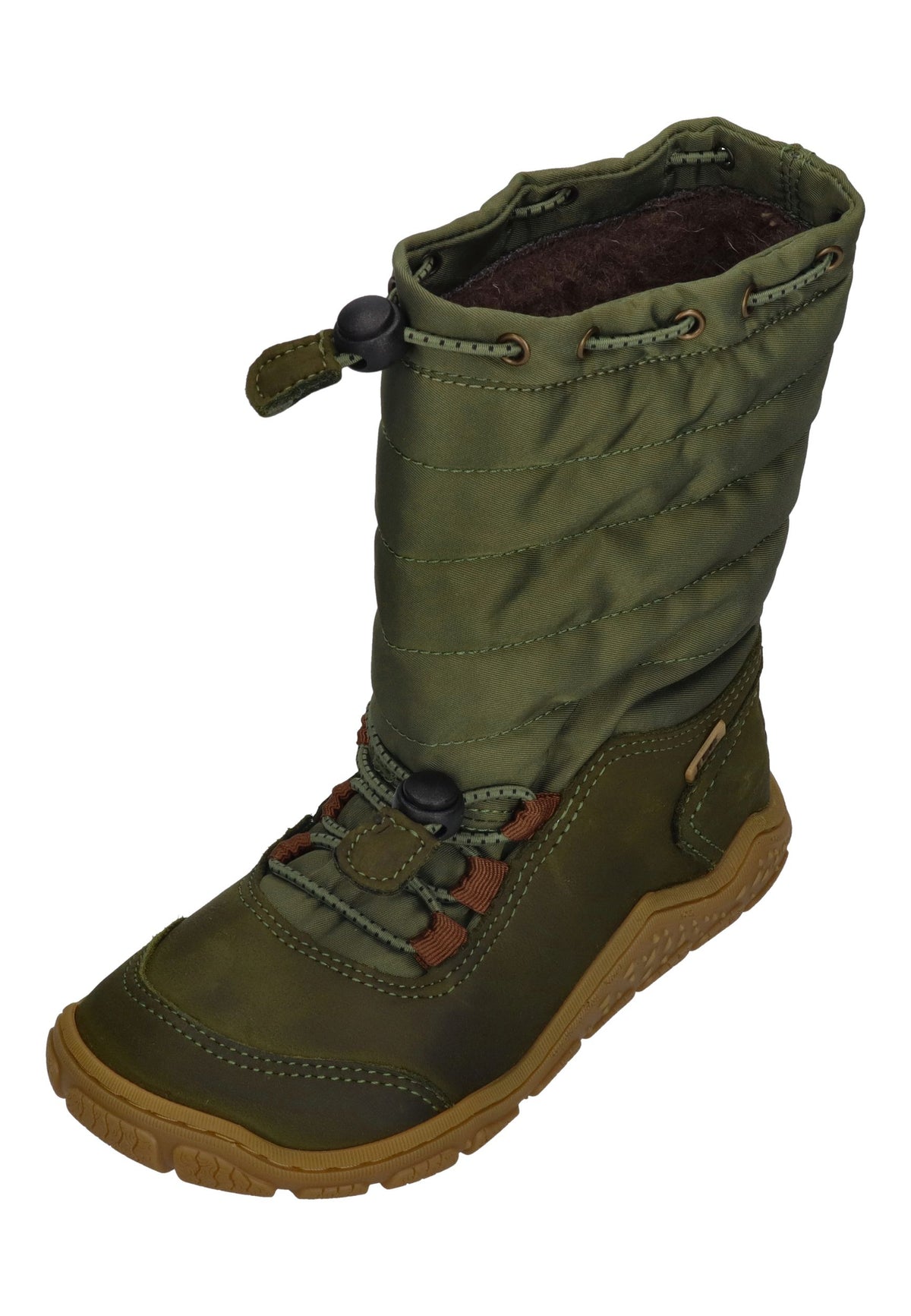 KOEL warm gefütterte Barefoot Kinderstiefel RANA TREK Green