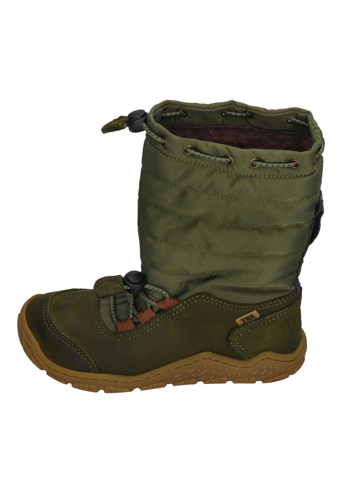 KOEL warm gefütterte Barefoot Kinderstiefel RANA TREK Green