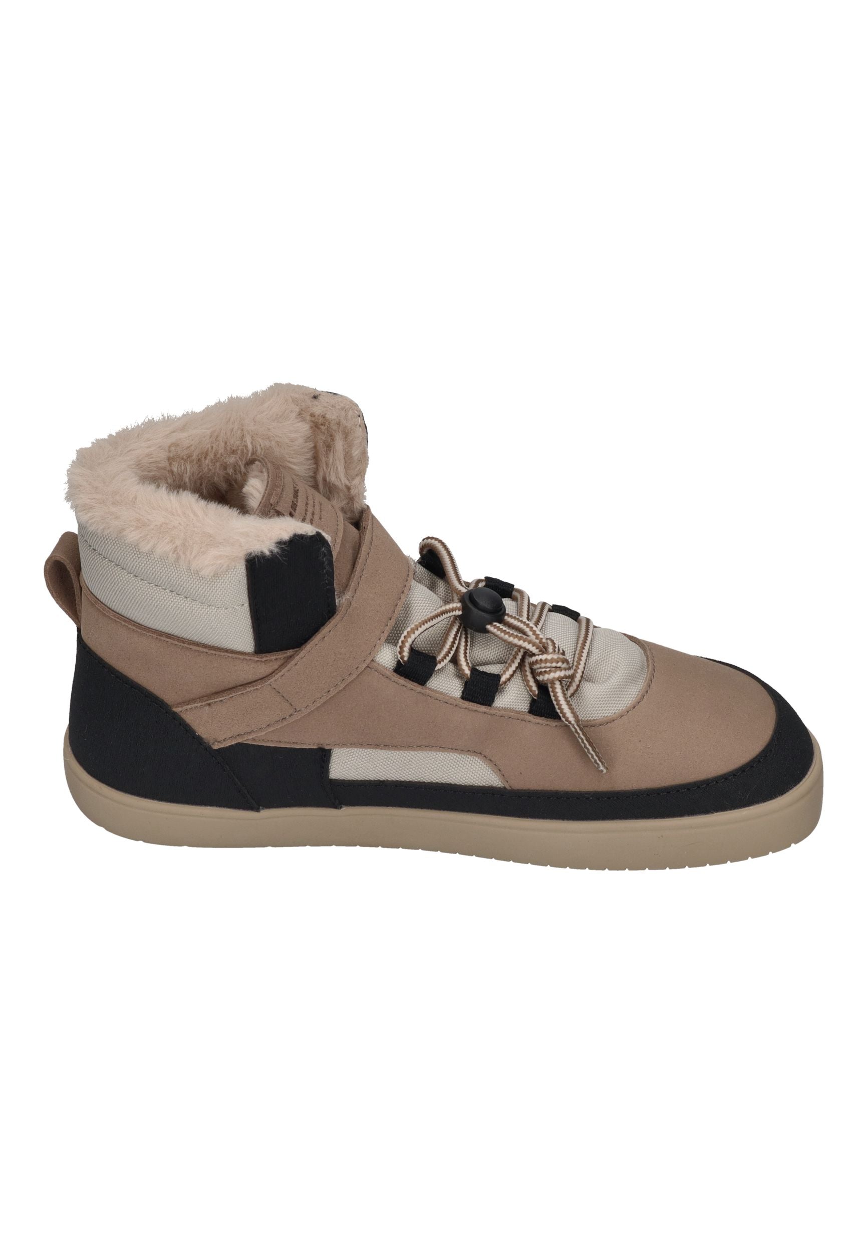 MURIS vegane, wasserdichte Barefoot Damen Booties BALTIC SHE warm taupe
