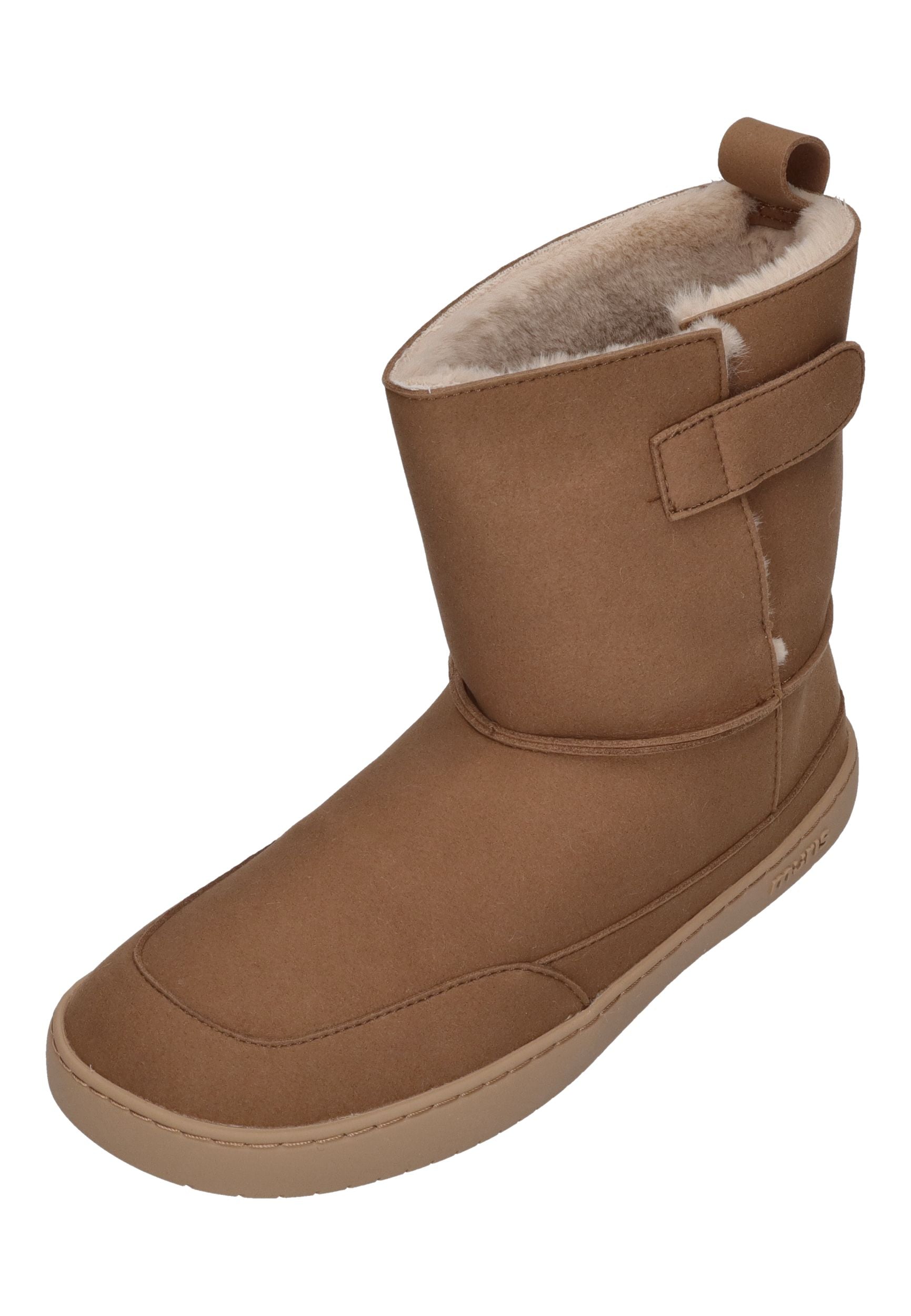 MURIS vegane, wasserdichte Barefoot Damen Booties SIBERIA SHE bark brown