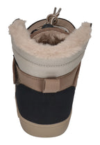 MURIS vegane, wasserdichte Barefoot Kinder Booties BALTIC Junior warm taupe