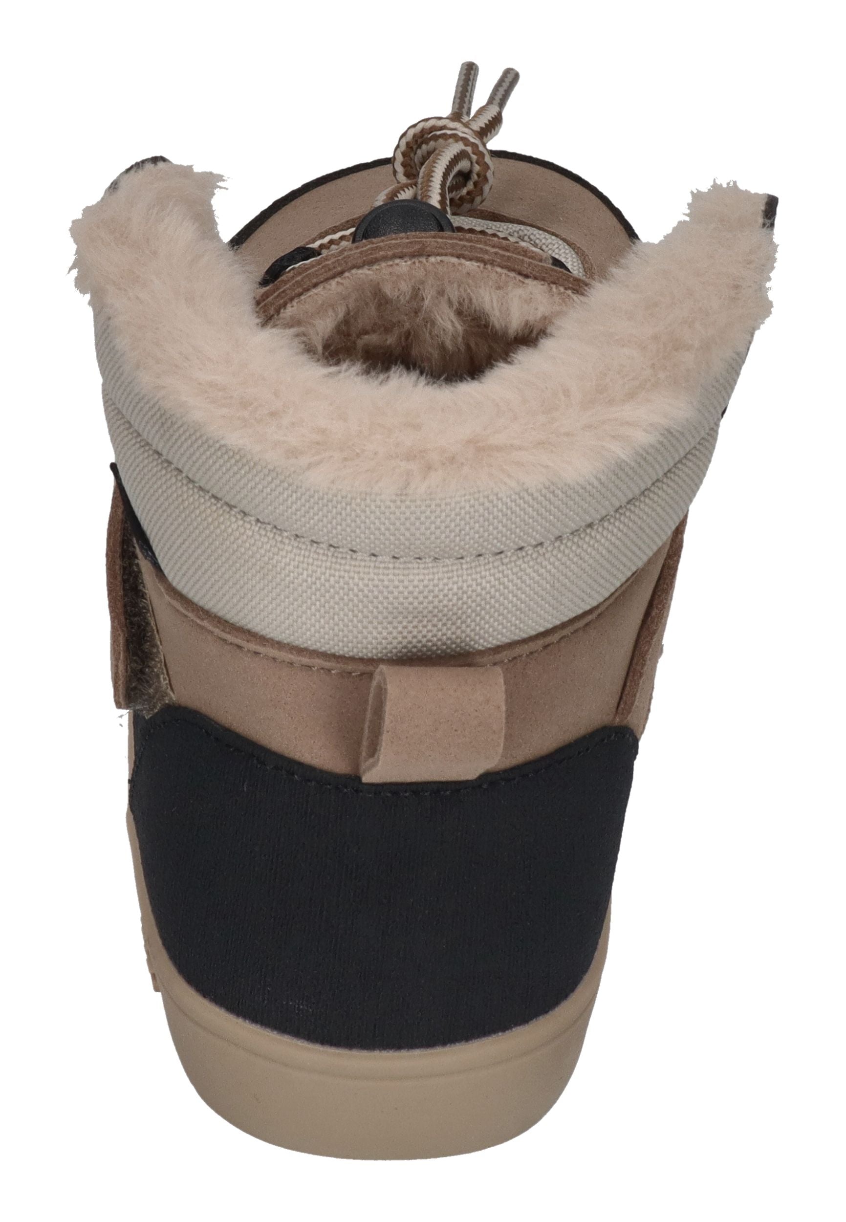 MURIS vegane, wasserdichte Barefoot Kinder Booties BALTIC Junior warm taupe