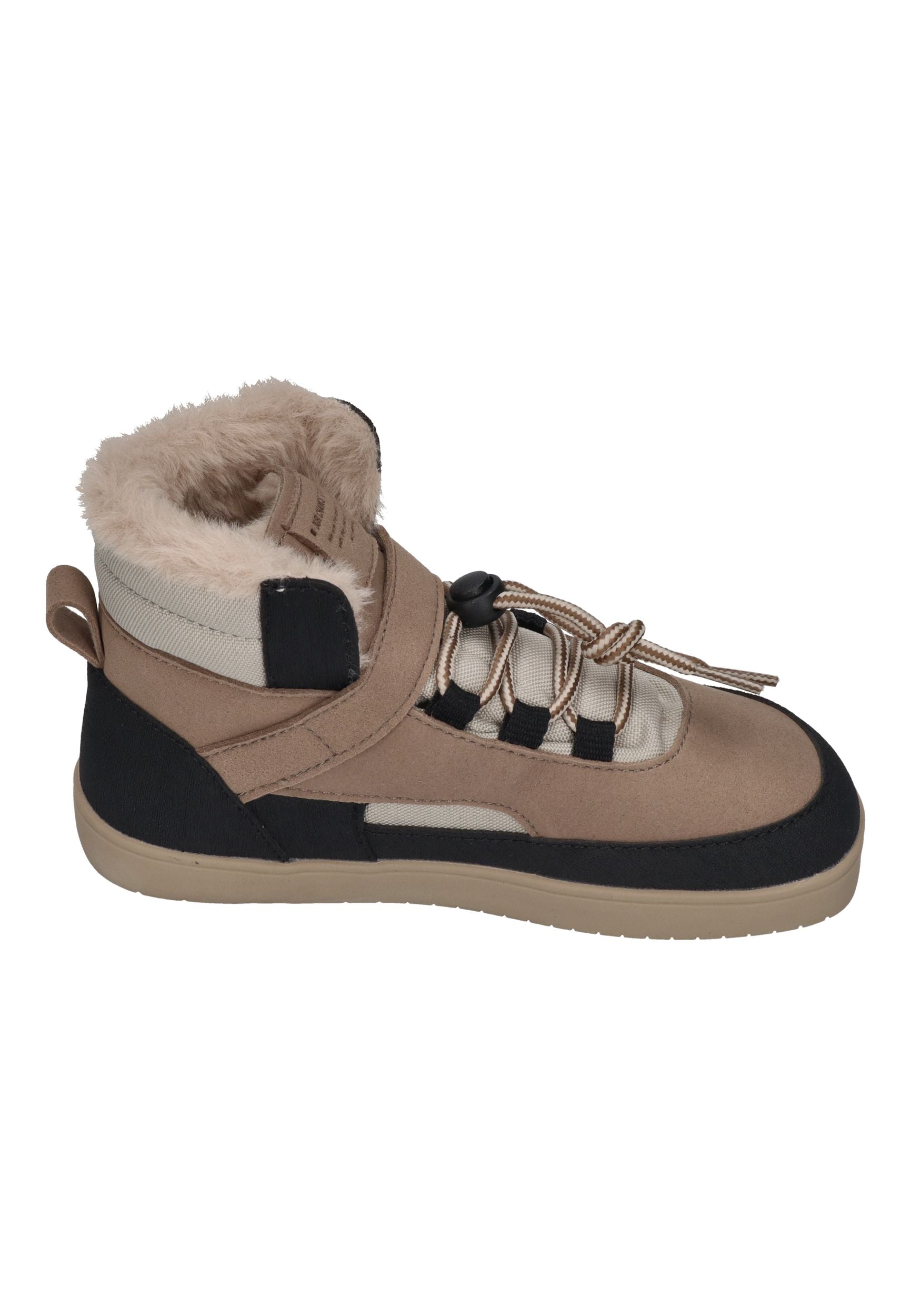 MURIS vegane, wasserdichte Barefoot Kinder Booties BALTIC Junior warm taupe