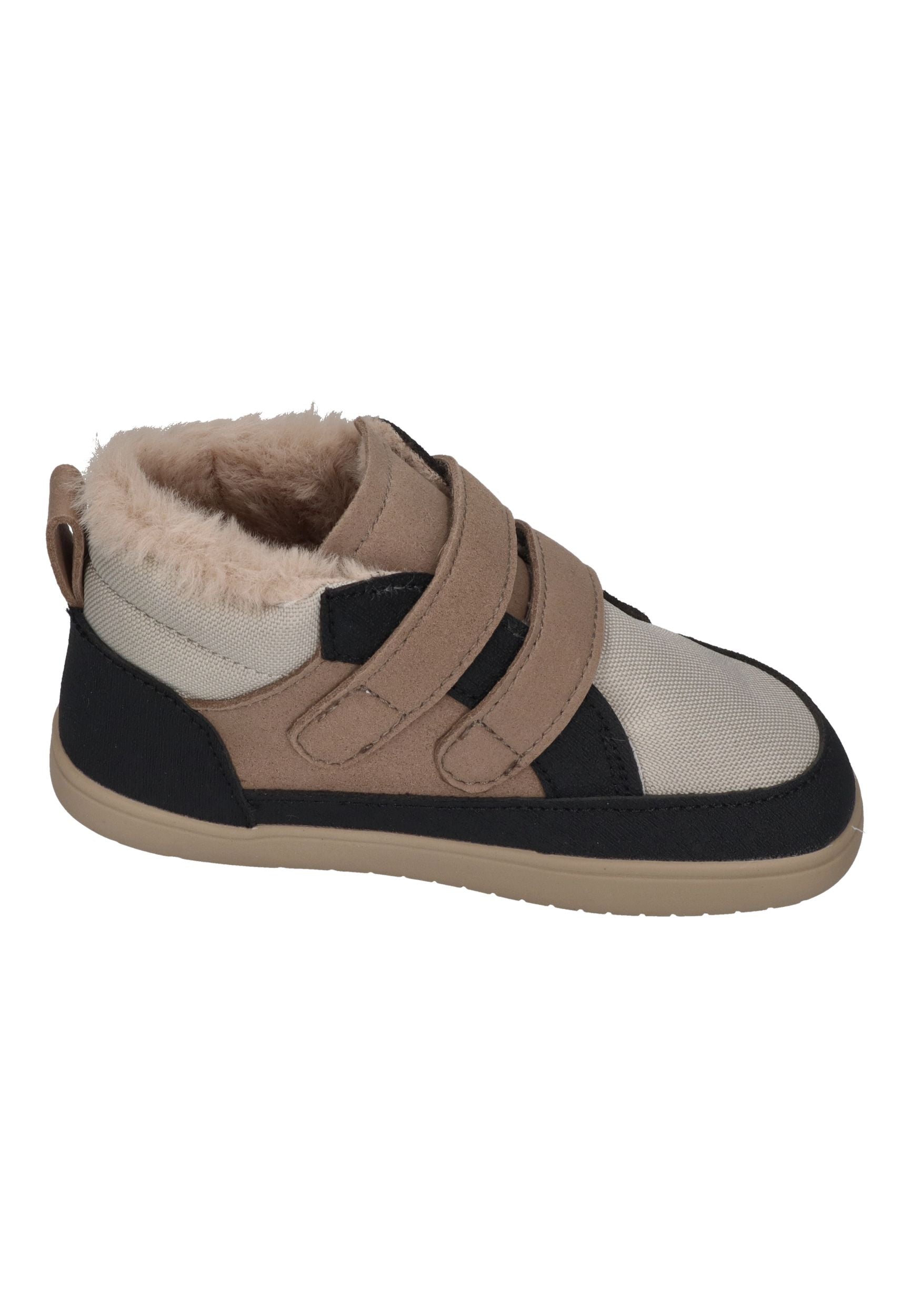 MURIS vegane, wasserdichte Barefoot Kinder Booties BALTIC MINI warm taupe