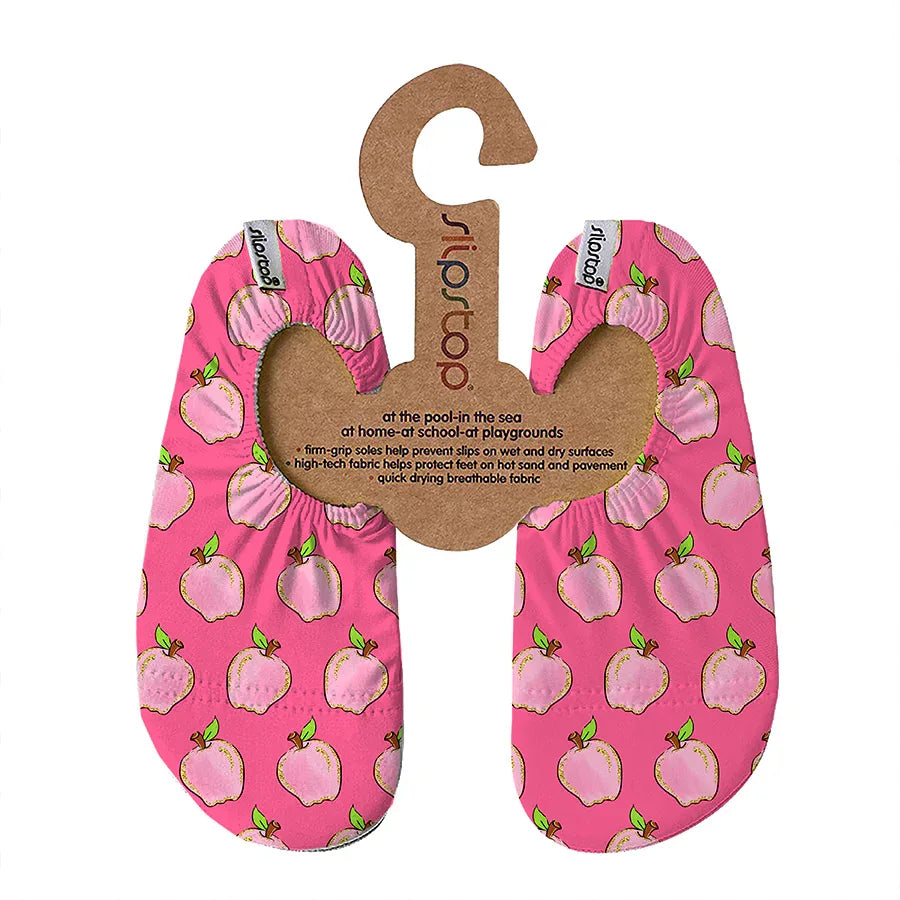 SLIPSTOP Kinder Hausschuhe Badeschuhe Mabel Apfel pink