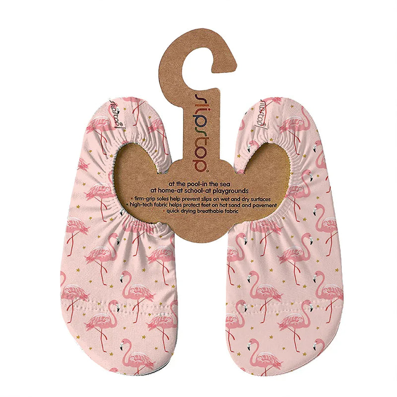 SLIPSTOP Kinder Hausschuhe Badeschuhe May Flamingos rosa