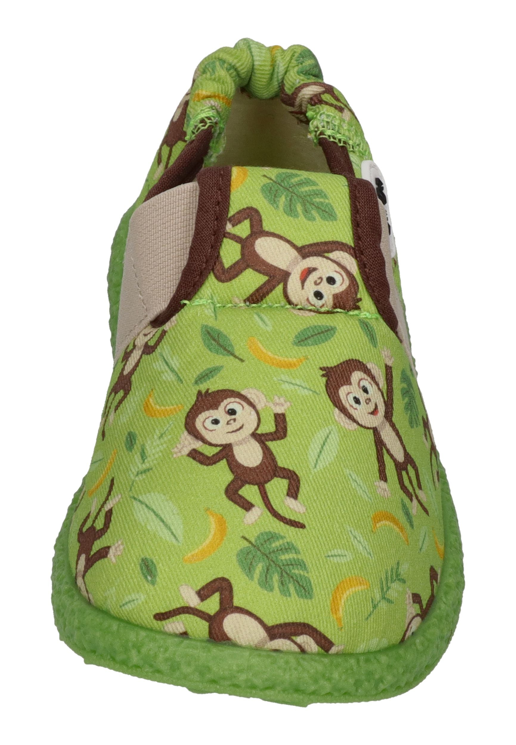 NANGA Kinder Hausschuhe AFFENBANDE 2.0 grün