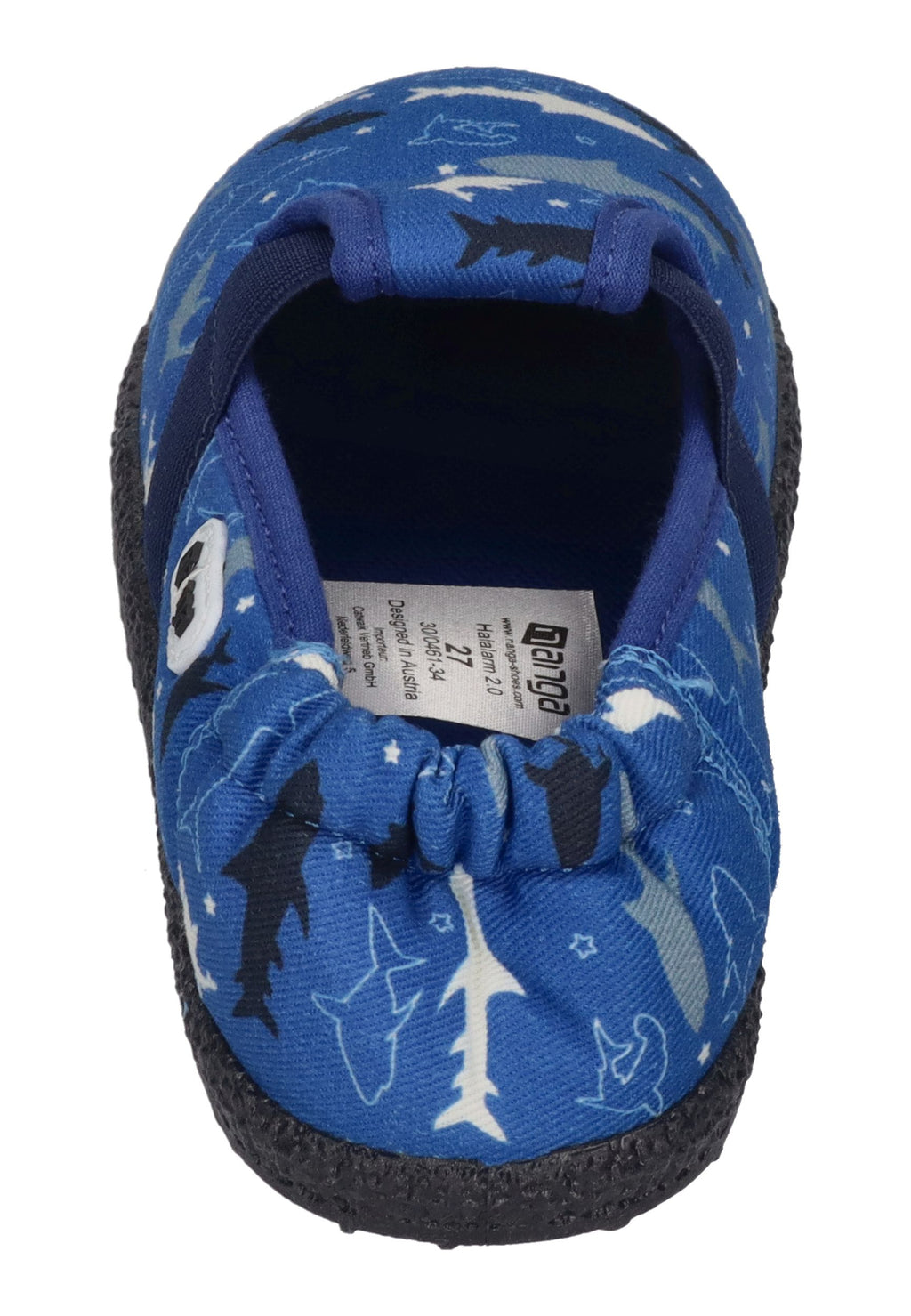 NANGA Kinder Hausschuhe HAIALARM 2.0 blau