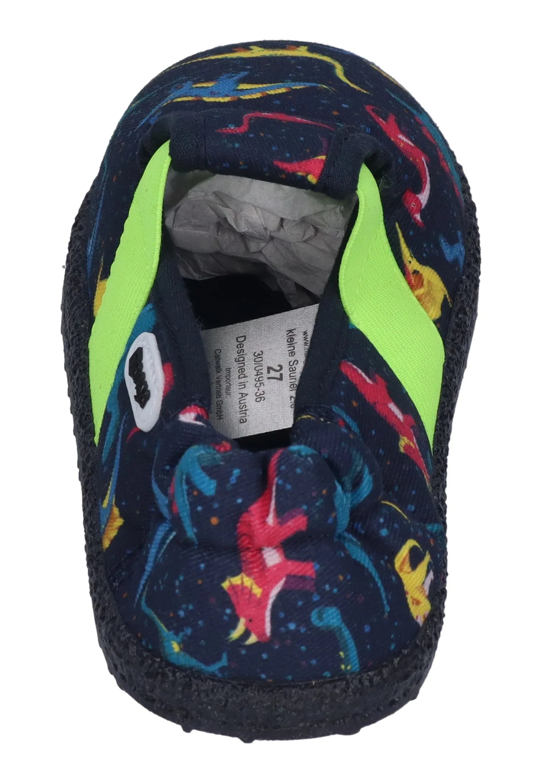 NANGA Kinder Hausschuhe KLEINE SAURIER 2.0 dunkelblau - Shoedeal