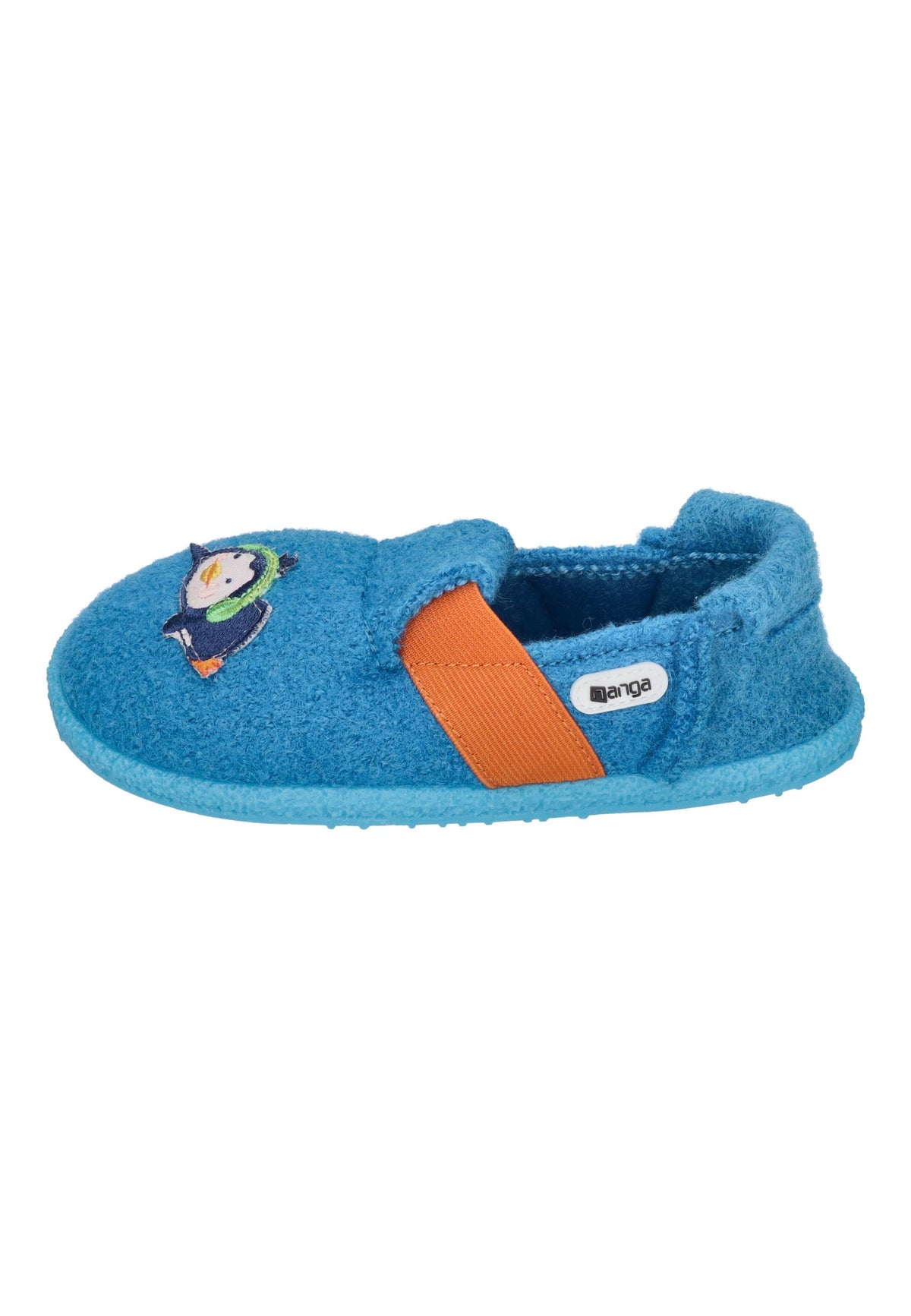 NANGA Kinder Hausschuhe Schurwolle FUNNY PINGU 2.0 türkis