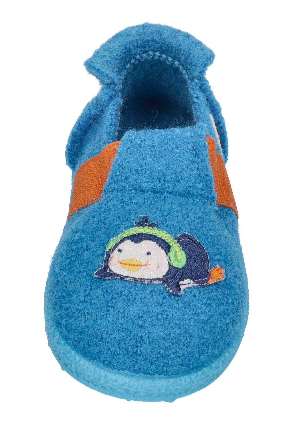 NANGA Kinder Hausschuhe Schurwolle FUNNY PINGU 2.0 türkis