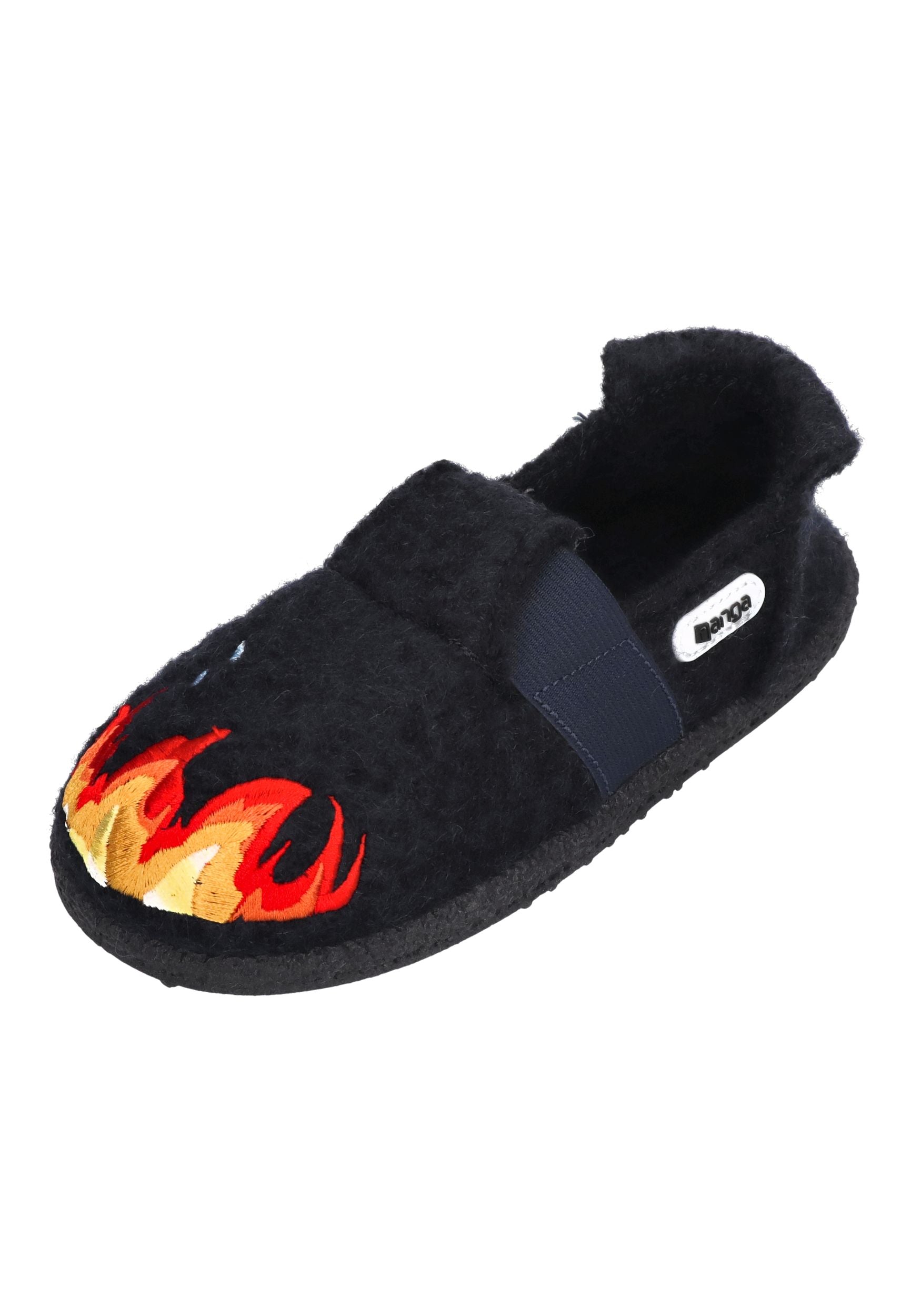 NANGA Kinder Hausschuhe Schurwolle LITTLE FIREMAN 2.0 dunkelblau