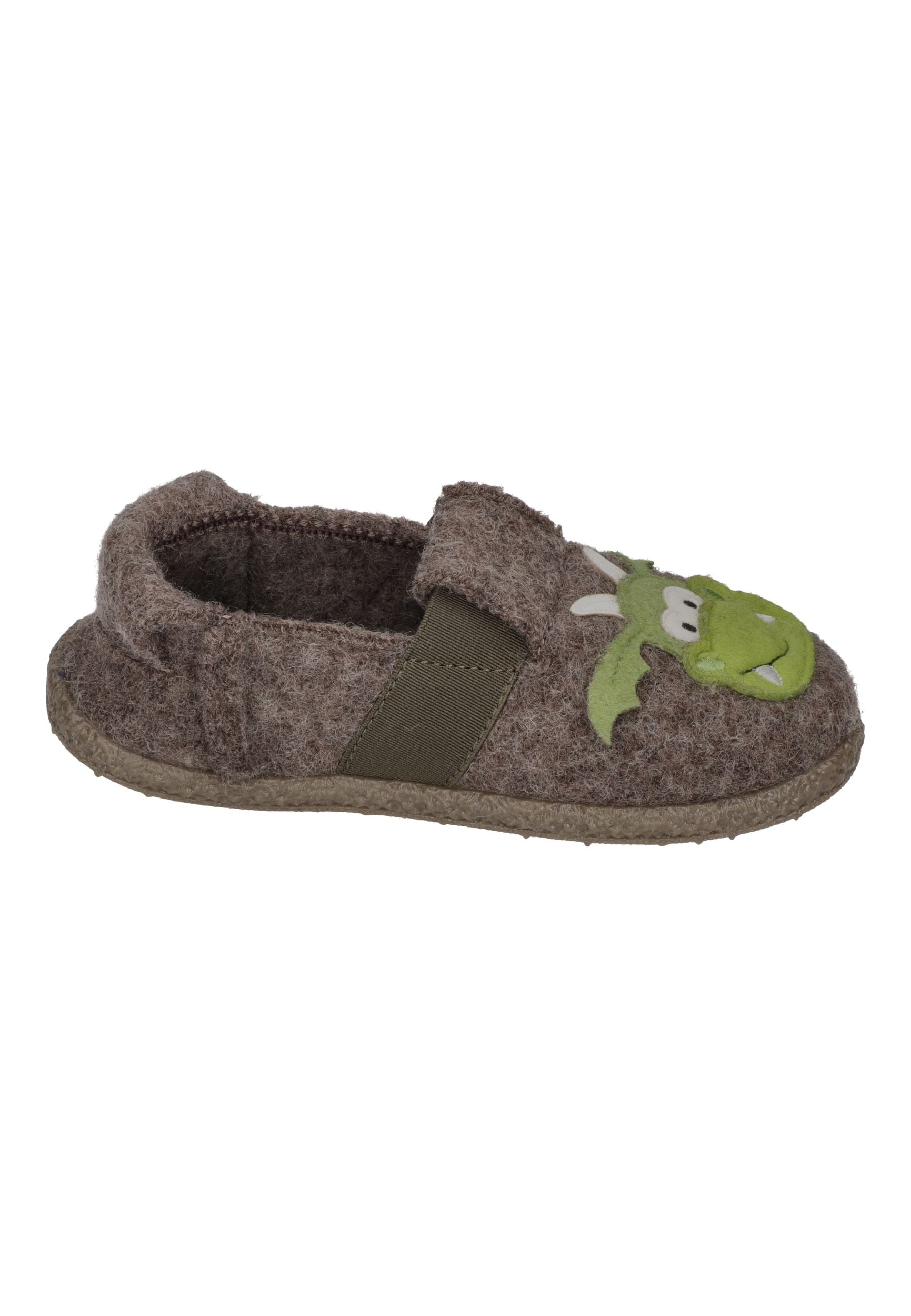 NANGA Kinder Hausschuhe Schurwolle MAGIC DRAGON 2.0 braun