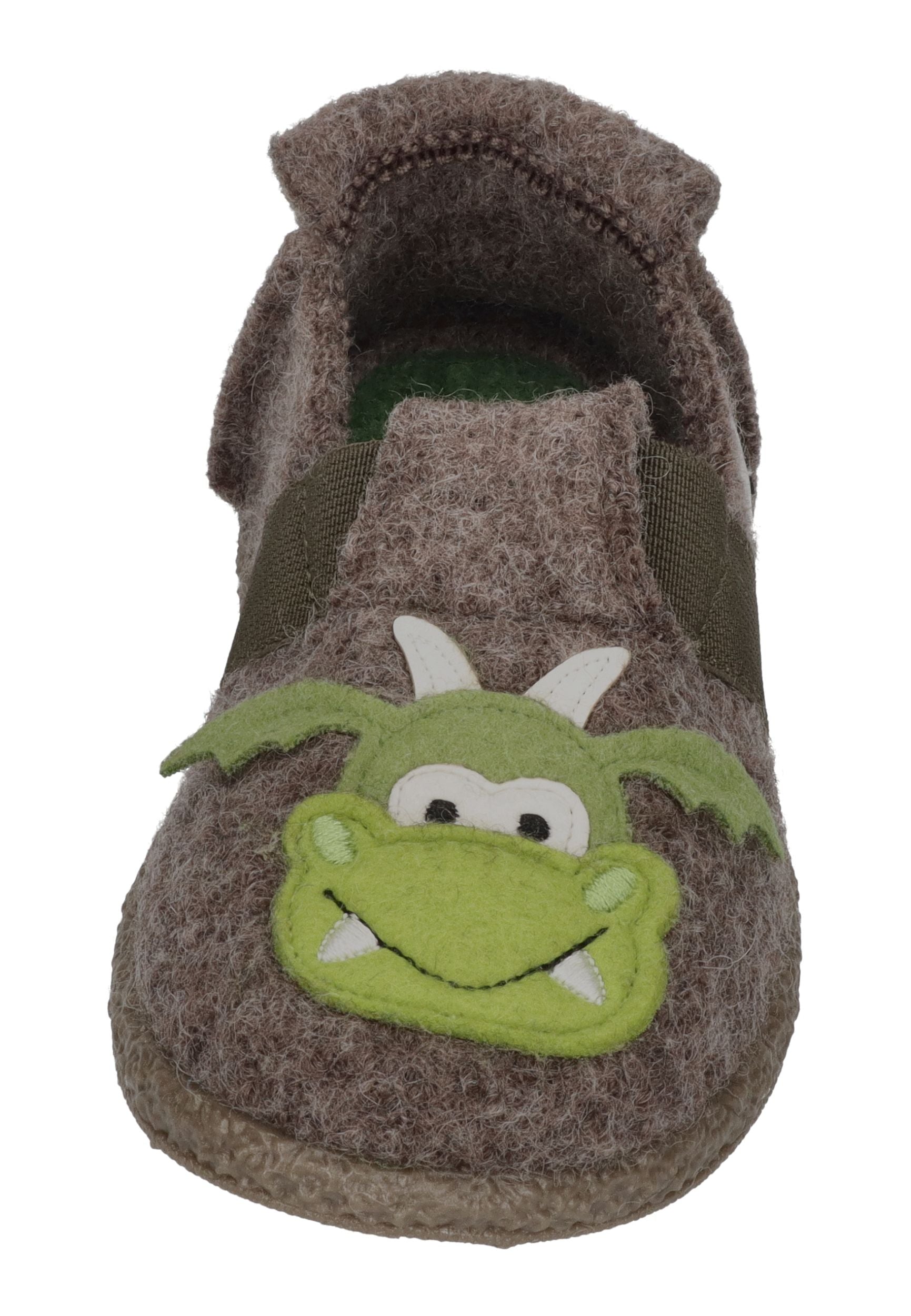 NANGA Kinder Hausschuhe Schurwolle MAGIC DRAGON 2.0 braun