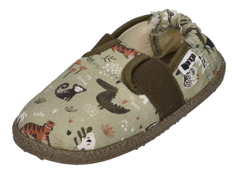 NANGA Kinderschuhe - Hausschuhe AFRIKA 2.0 grün