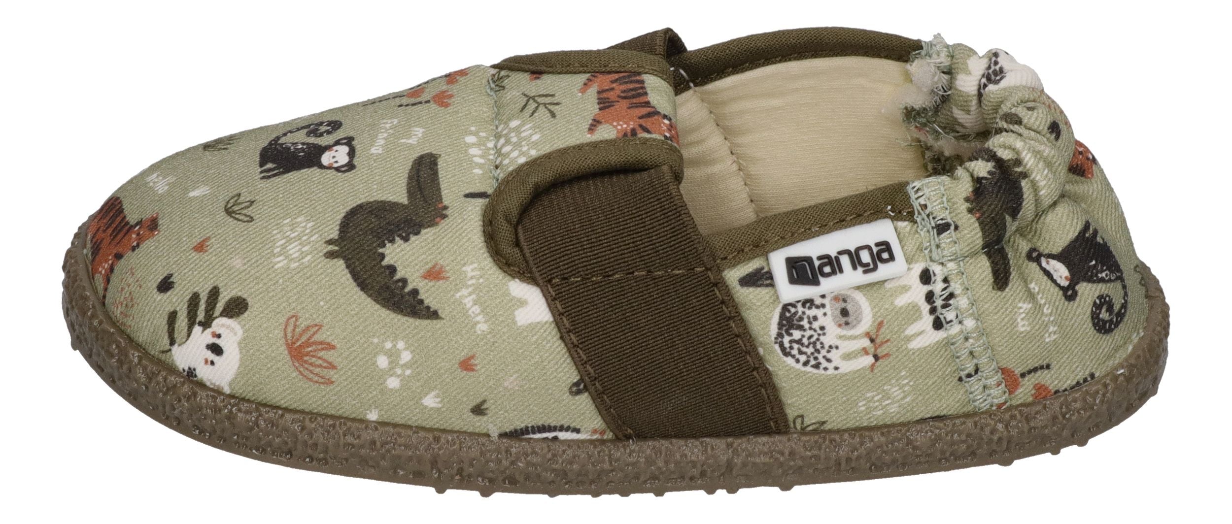 NANGA Kinderschuhe - Hausschuhe AFRIKA 2.0 grün