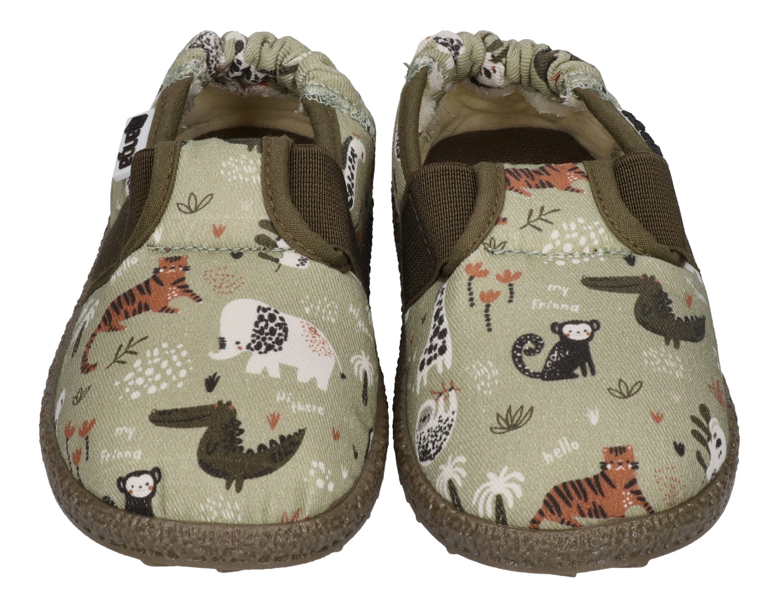 NANGA Kinderschuhe - Hausschuhe AFRIKA 2.0 grün