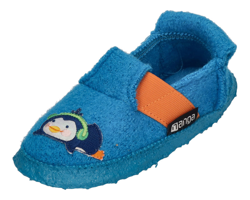 NANGA Kinderschuhe - Hausschuhe FUNNY PINGU - türkis