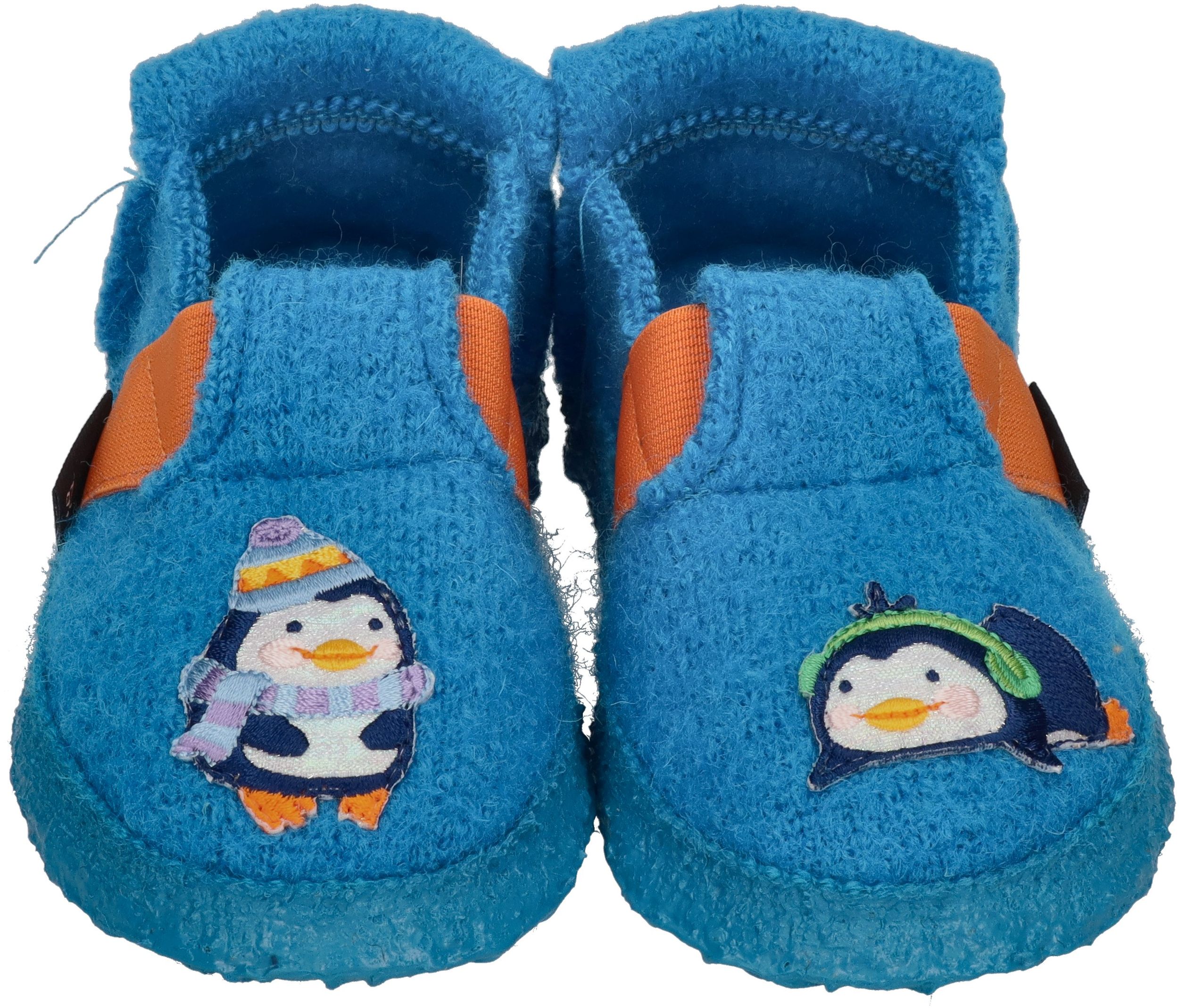 NANGA Kinderschuhe - Hausschuhe FUNNY PINGU - türkis