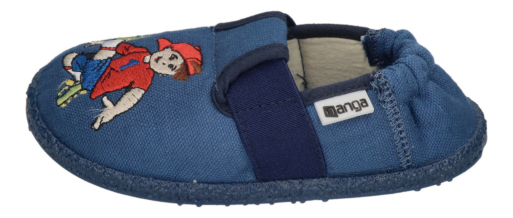 NANGA Kinderschuhe - Hausschuhe FUSSBALLER 2.0 mittelblau