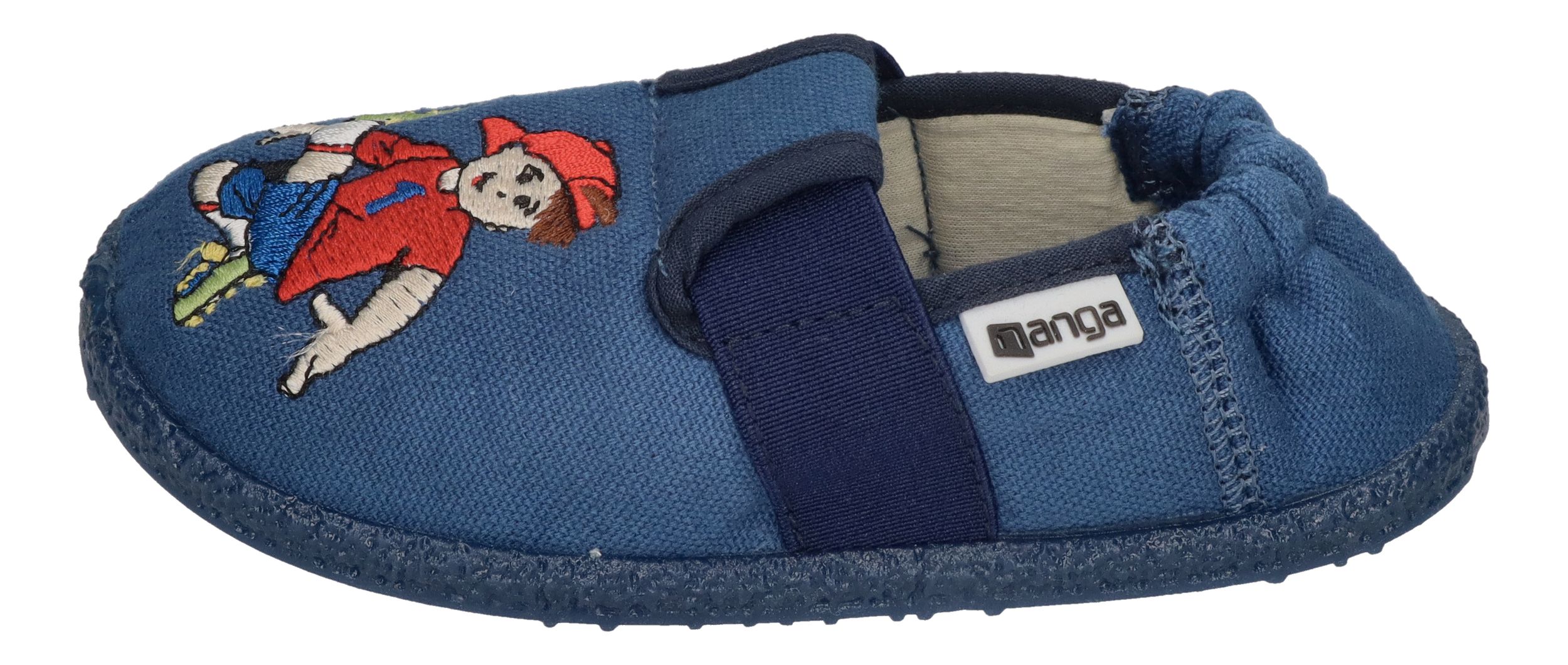 NANGA Kinderschuhe - Hausschuhe FUSSBALLER 2.0 mittelblau