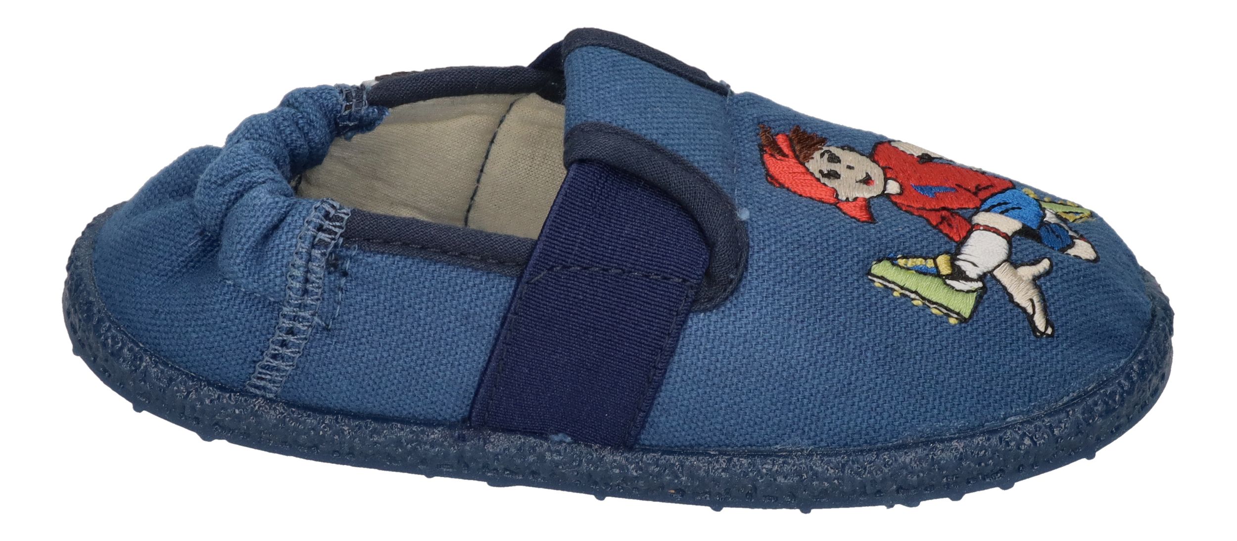 NANGA Kinderschuhe - Hausschuhe FUSSBALLER 2.0 mittelblau