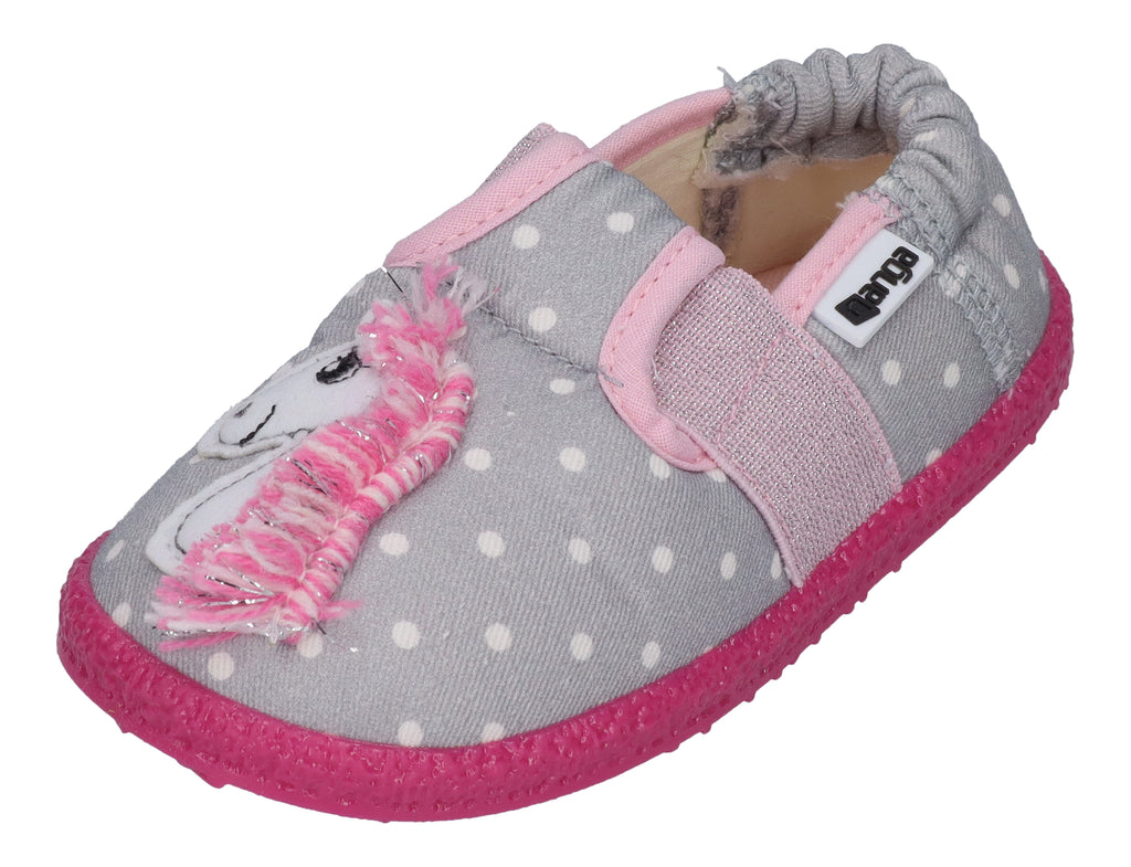 NANGA Kinderschuhe - Hausschuhe PFERDCHEN 2.0 grau