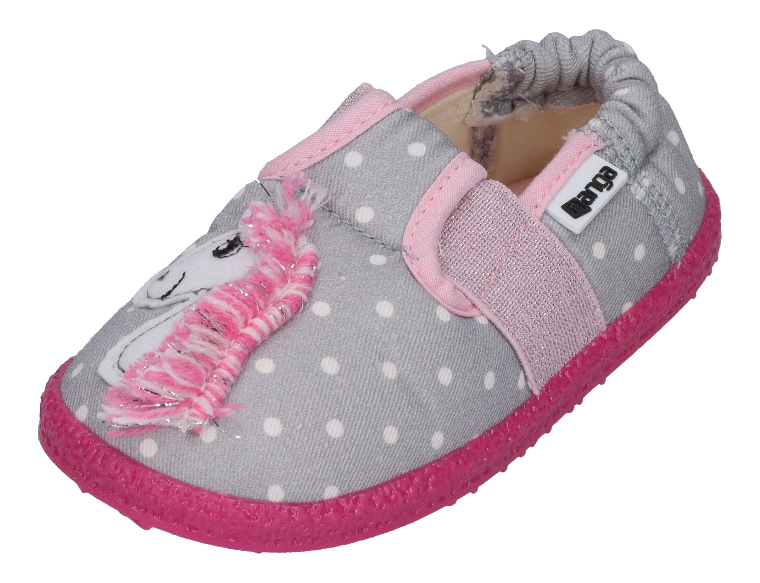 NANGA Kinderschuhe - Hausschuhe PFERDCHEN 2.0 grau