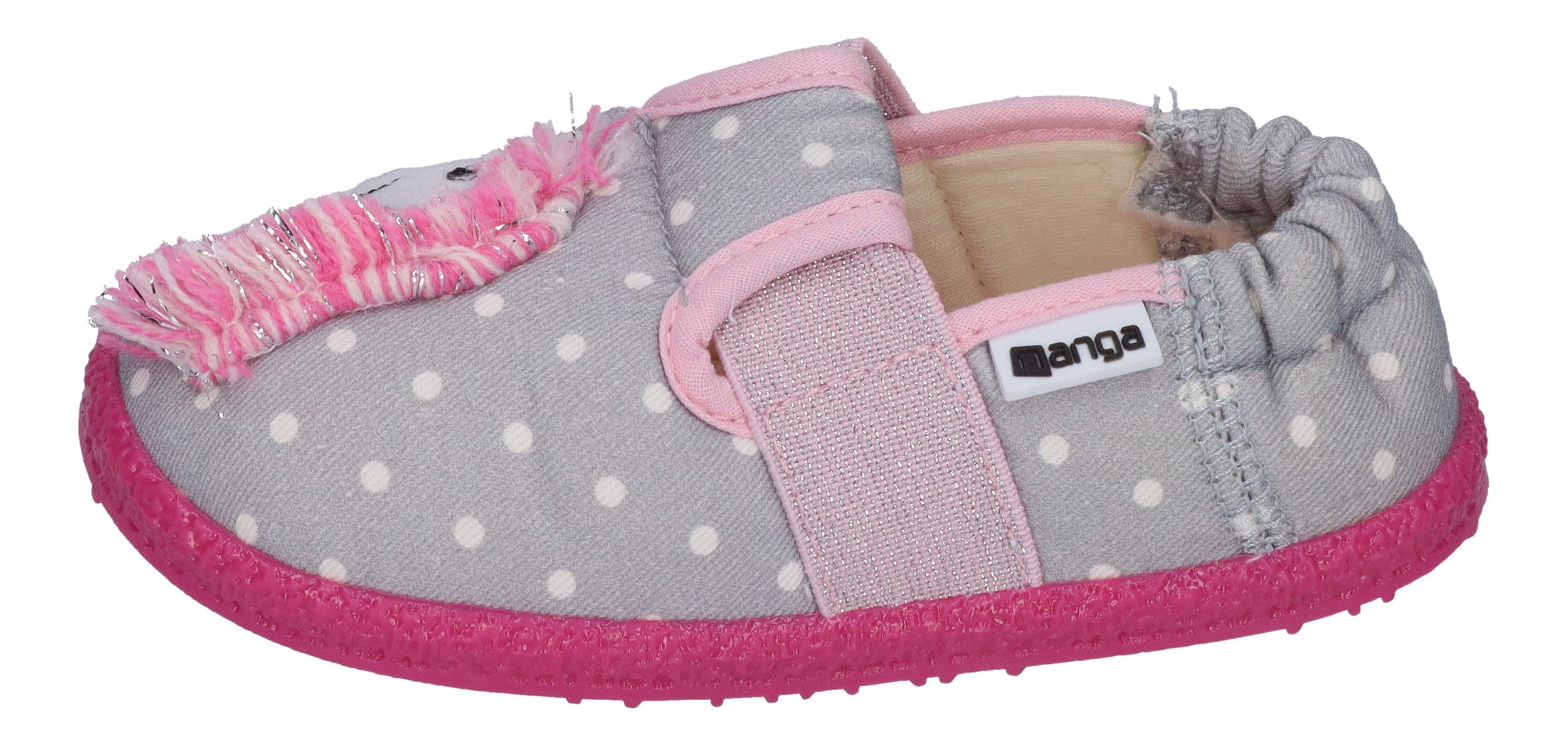 NANGA Kinderschuhe - Hausschuhe PFERDCHEN 2.0 grau