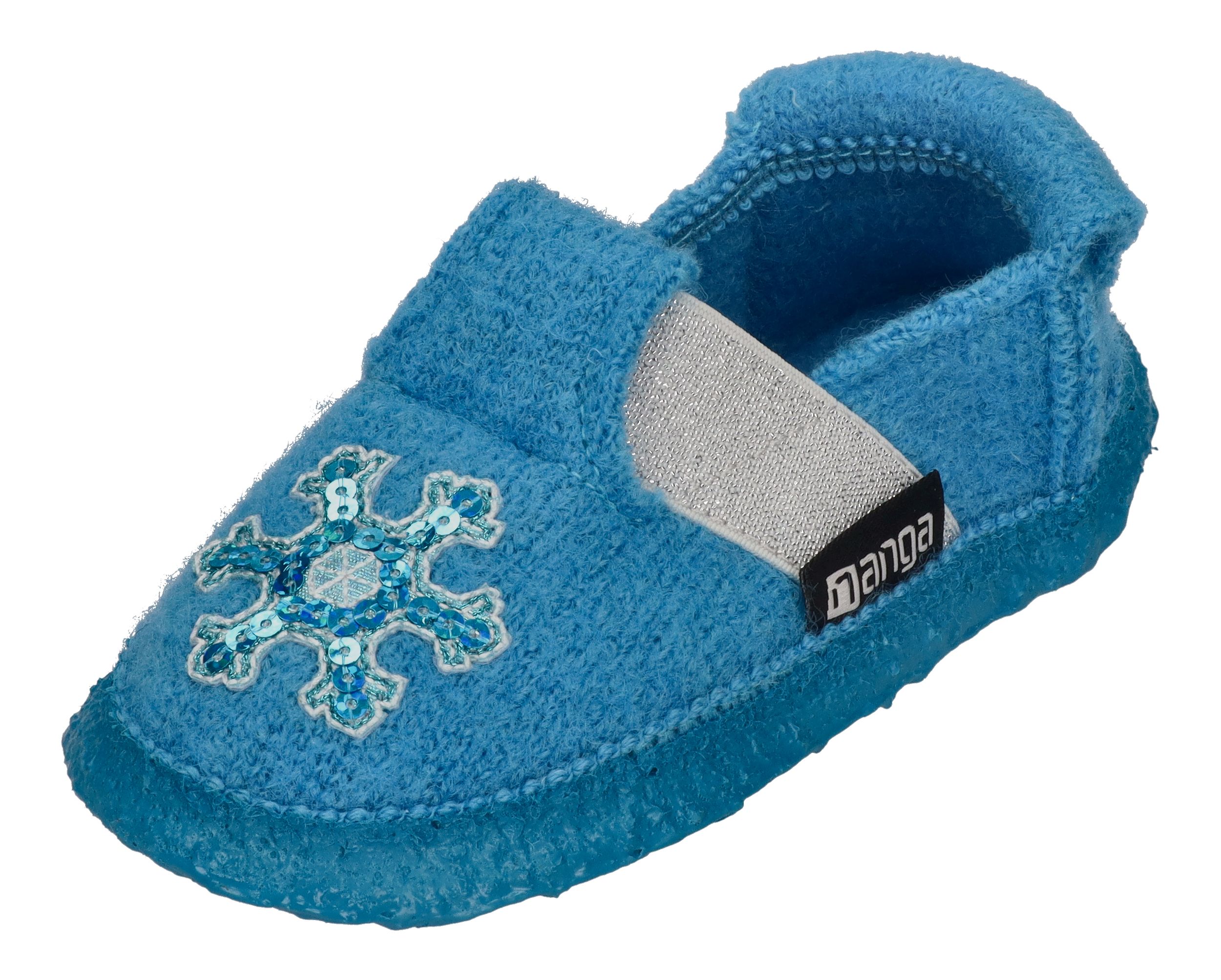 NANGA Kinderschuhe - Hausschuhe SNOWFLAKE - türkis