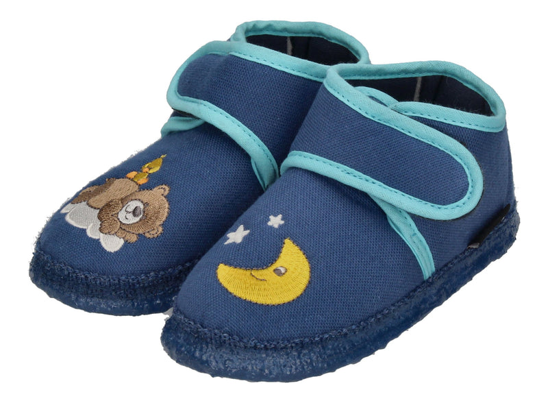 NANGA Kinderschuhe - Hausschuhe BÄRCHEN - blau-0