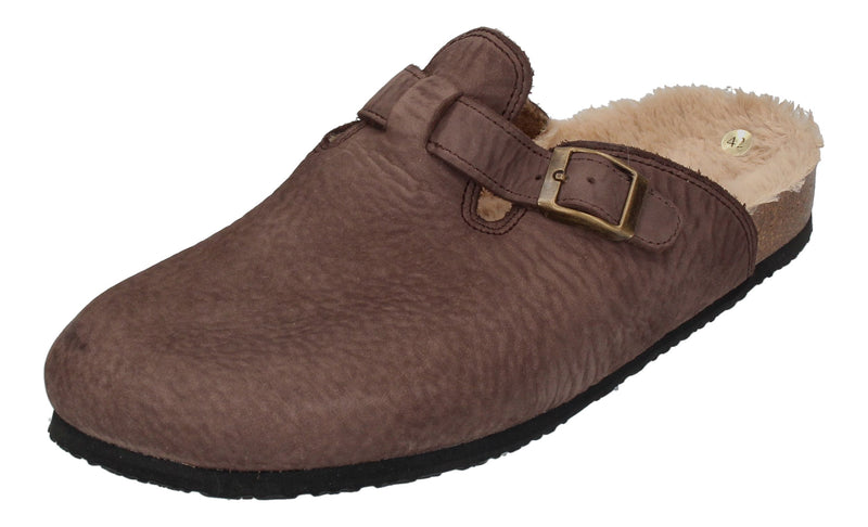 NATURAL WORLD Hausschuhe 7030 BIO SLIPPER WOOL marron