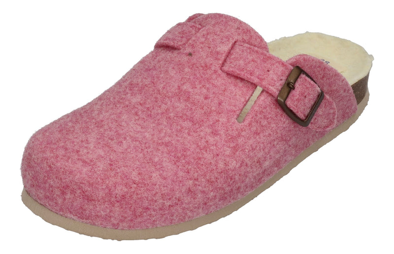 PLAKTON Damen Clogs BLOGG FIELTRO WOOL 181539 rosa