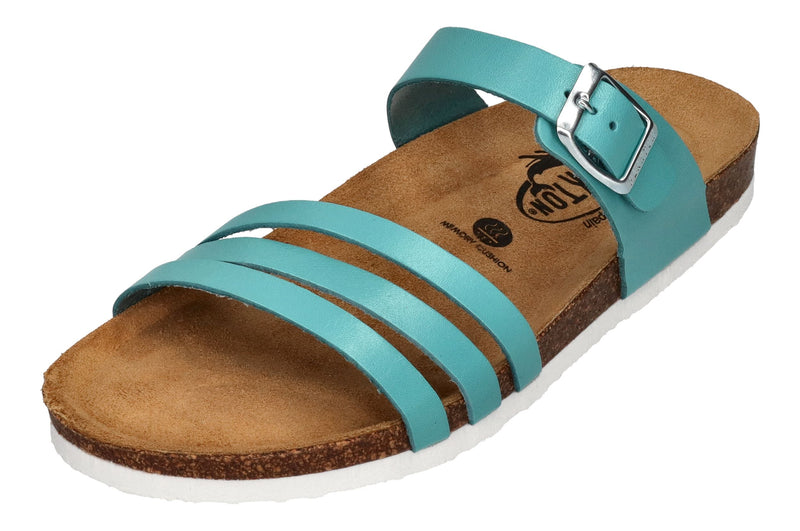 PLAKTON Damenschuhe Pantoletten - BERTA 185862 - aqua