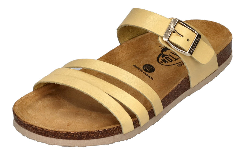 PLAKTON Damenschuhe Pantoletten - BERTA 185862 - limonello
