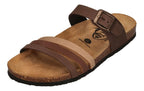 PLAKTON Damen Pantoletten BERTA 185862 moresco castagna taupe