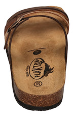 PLAKTON Damen Pantoletten BERTA 185862 moresco castagna taupe