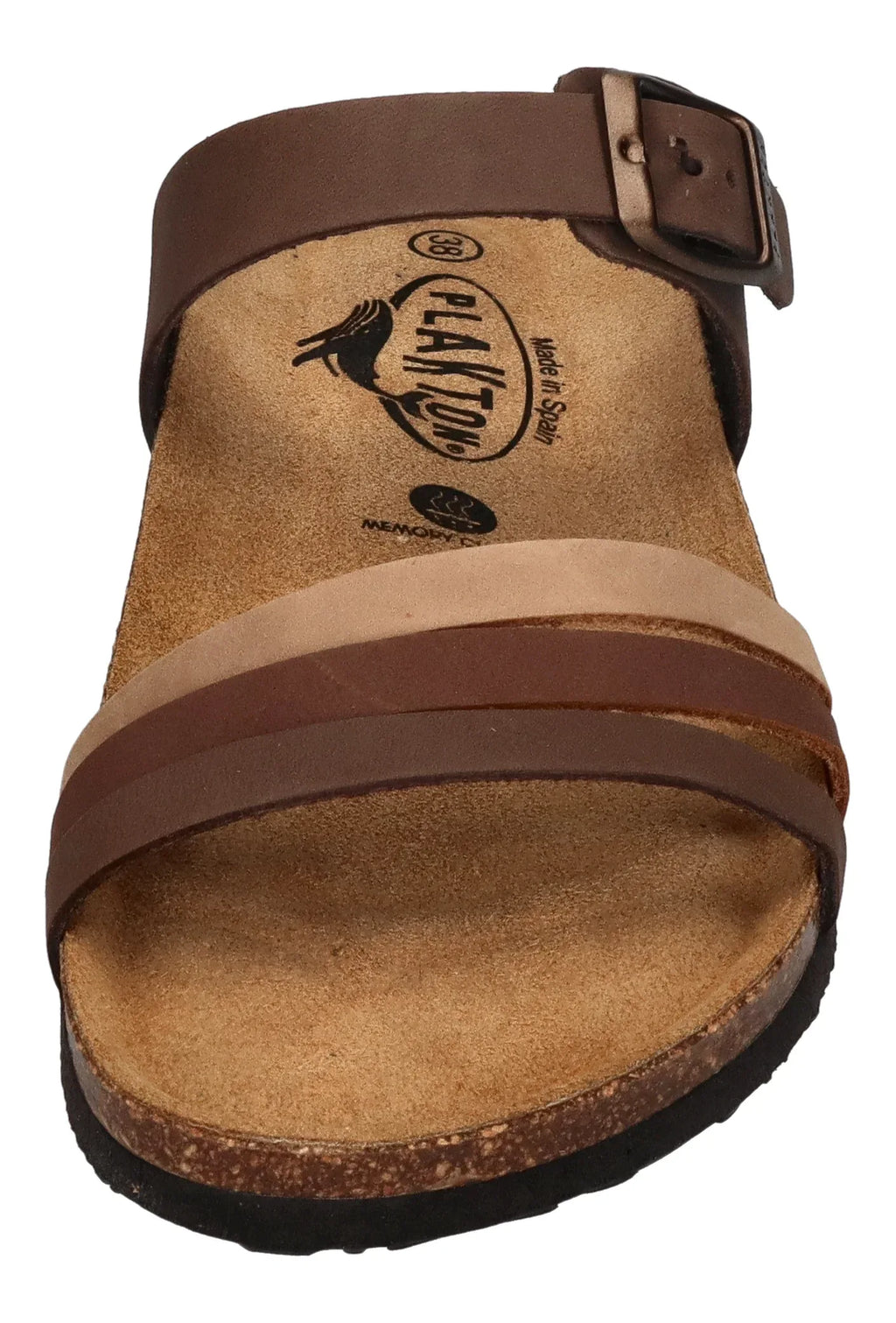 PLAKTON Damen Pantoletten BERTA 185862 moresco castagna taupe