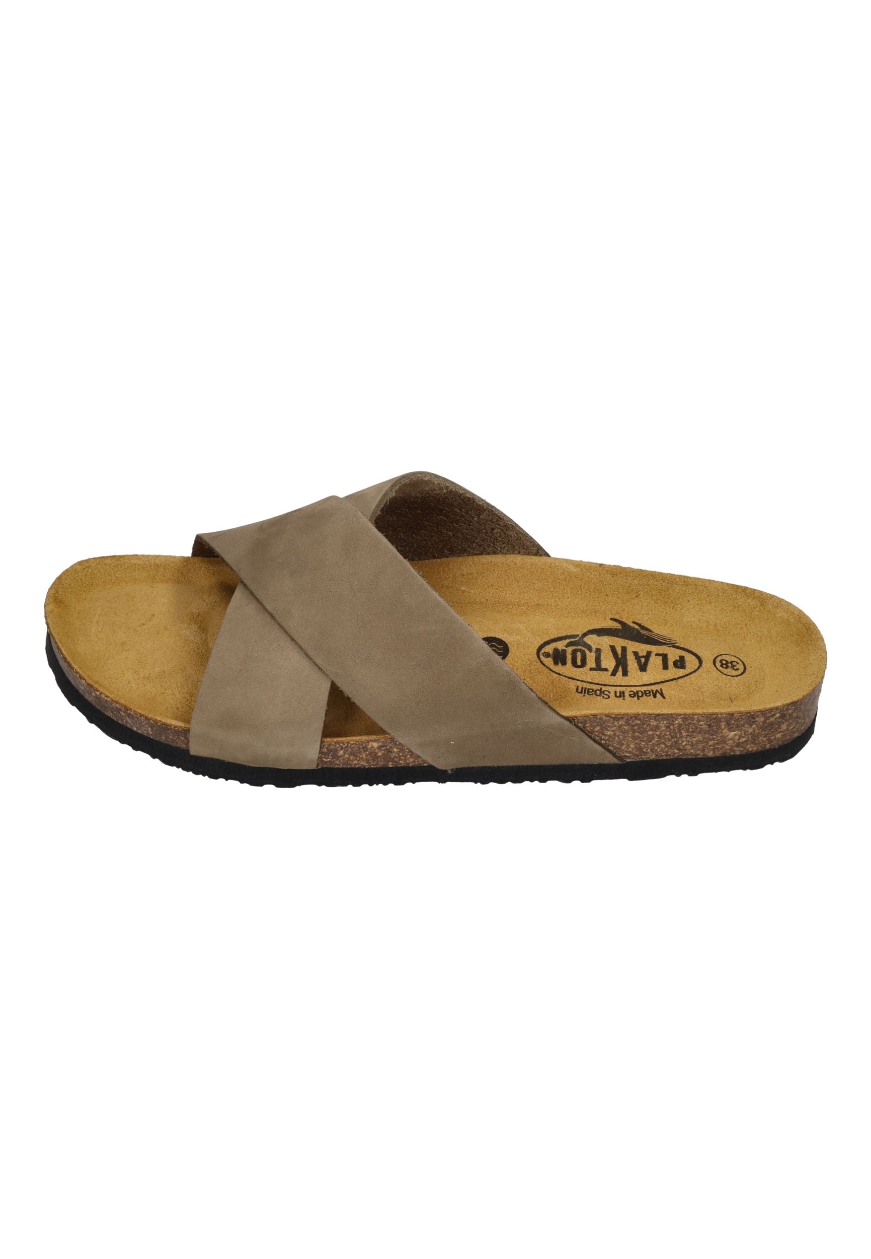 PLAKTON Damen Pantoletten BIBI 181051 kaki