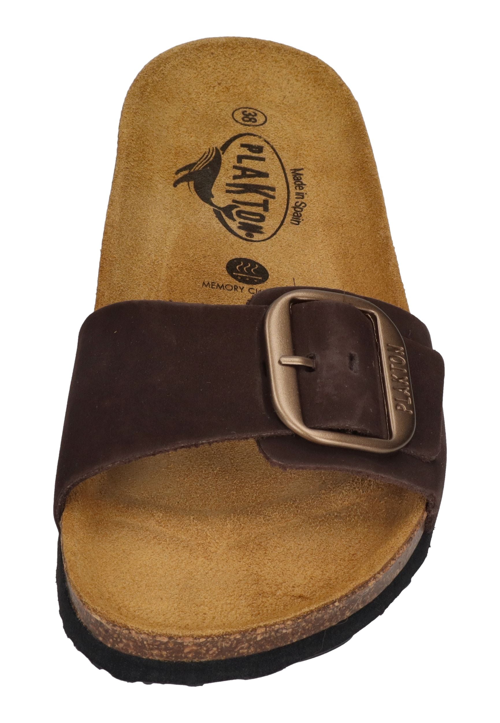 PLAKTON Damen Pantoletten BIS 3 181018 marron