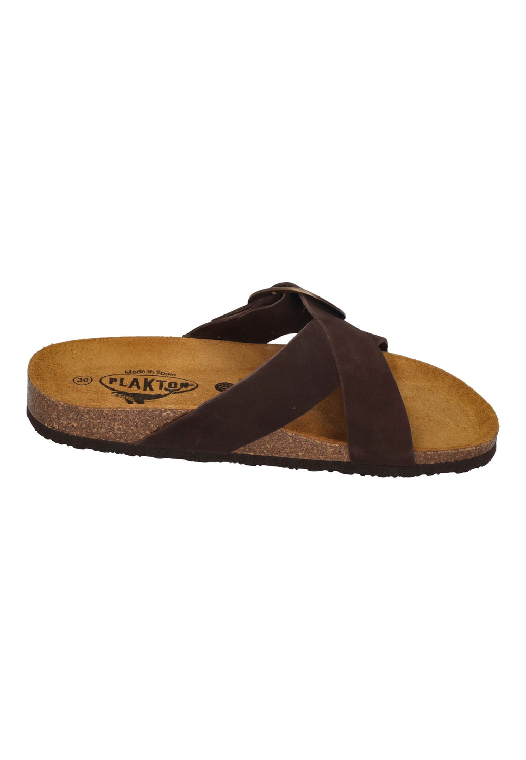 PLAKTON Damen Pantoletten BRAMMA 185690 marron